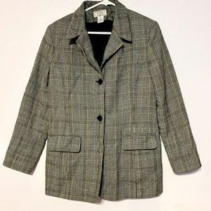Vintage oversized women’s blazer in Grey Tweed